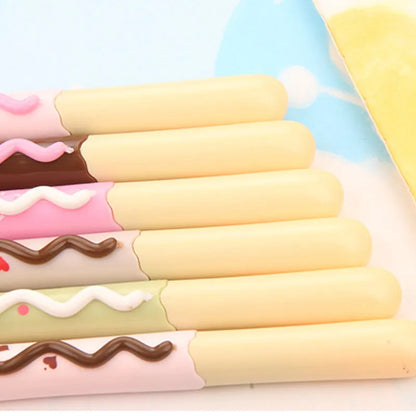Chocolate bar design gel pen with black ink refill and 0.38mm writing tip