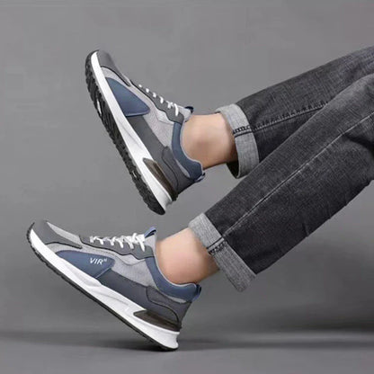 Stylish color-blocked mesh sneakers with breathable design for men