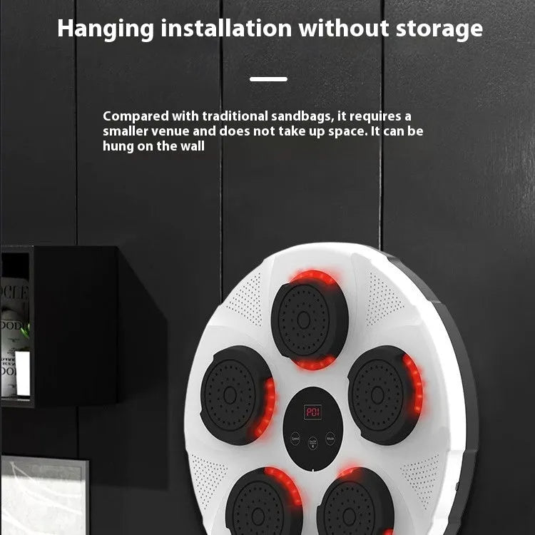 Wall-mounted smart boxing trainer with ABS construction and decompression fight sandbag design