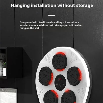 Wall-mounted smart boxing trainer with ABS construction and decompression fight sandbag design