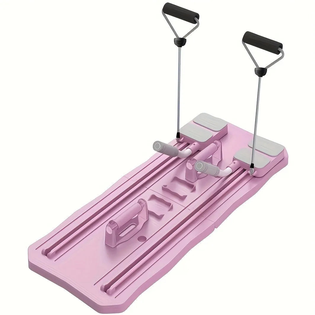 Pink and blue ABS fitness board for home core exercises