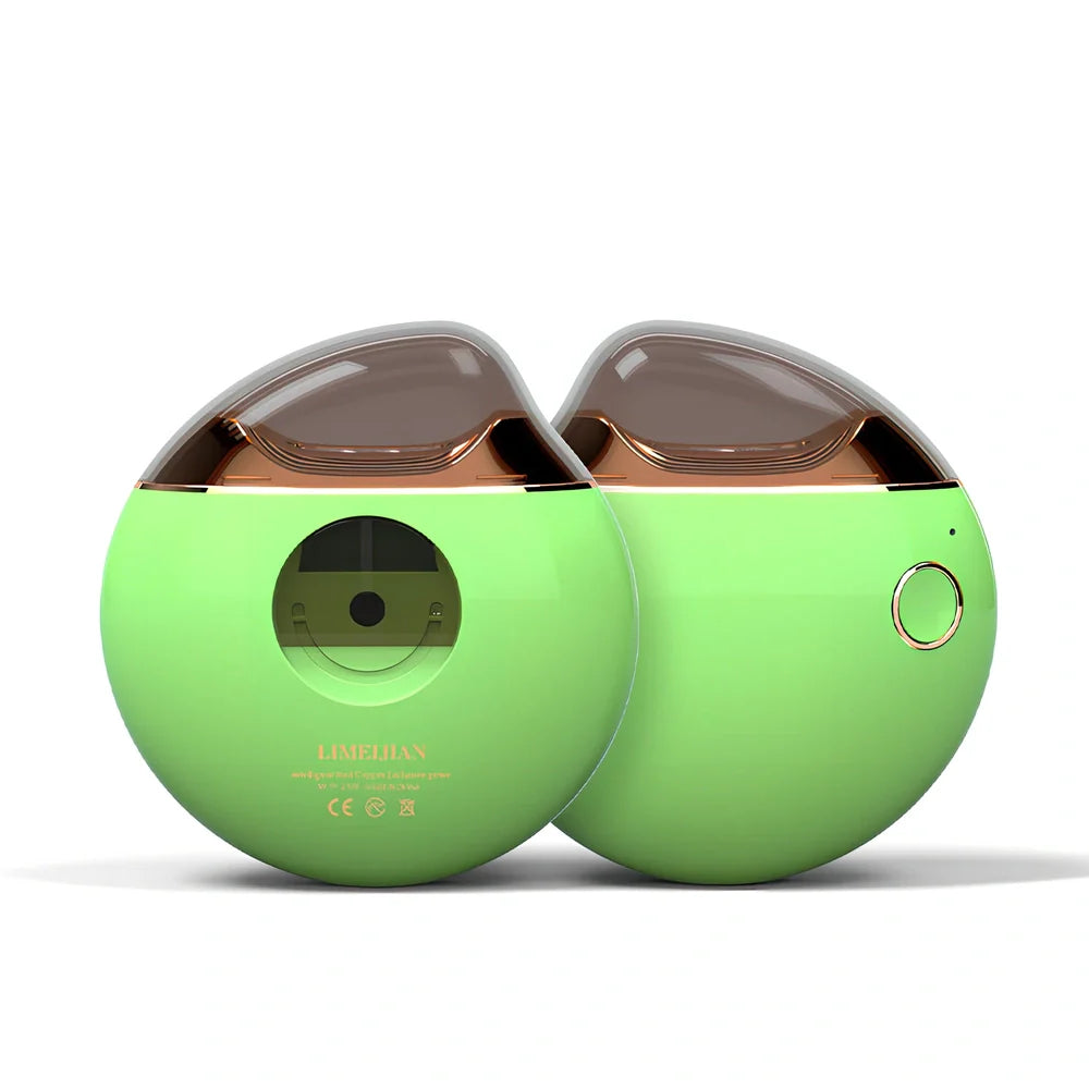 Baby electric nail clippers showing compact design with USB charging port and rotating cutting mechanism