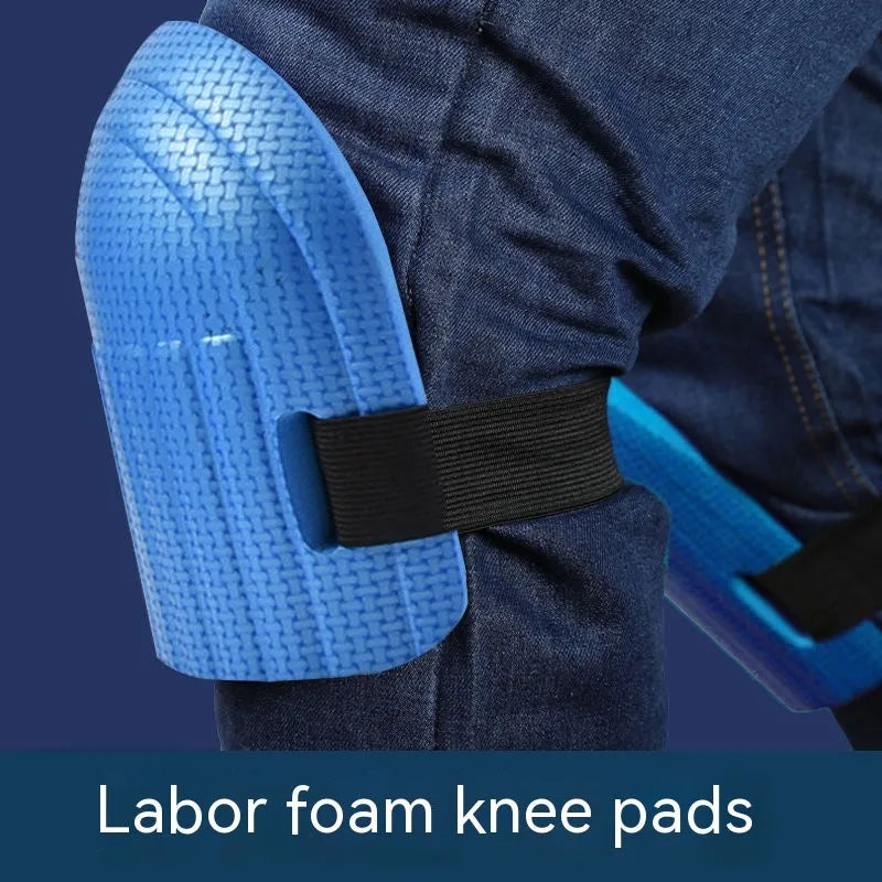 Foam Kneecap Auto Repair Construction Site Tile Floor EVA Rubber Kneepad Pair for DIY Building Landscaping Gardening with Approximately 11mm Thickness in Black Blue Green Pink Colour Options
