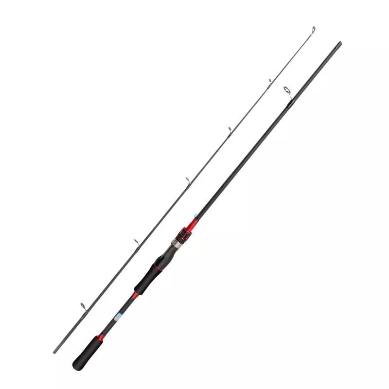 Carbon Luya Long-range Fishing Rod in red and blue colors for sea and freshwater fishing