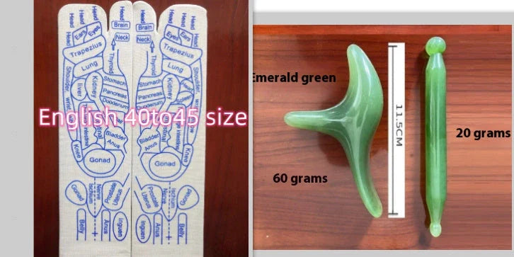 Acupressure foot massager socks with reflexology charts for targeted relief