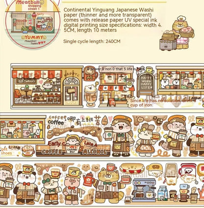 Haemorrhoid tape packaging stickers with cute cartoon characters on Japanese paper, 42 style options