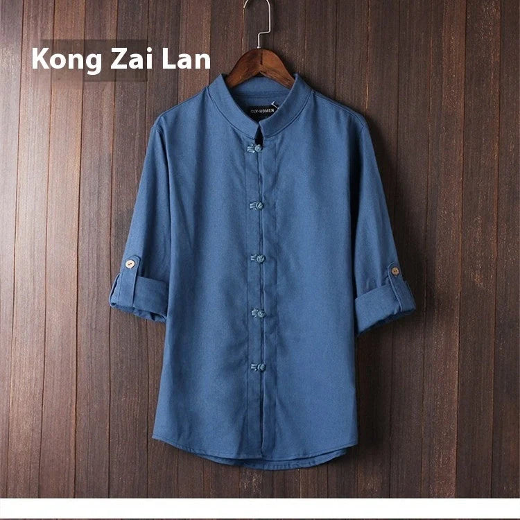 Men's vintage linen shirt in various colors and sizes for a stylish, comfortable look