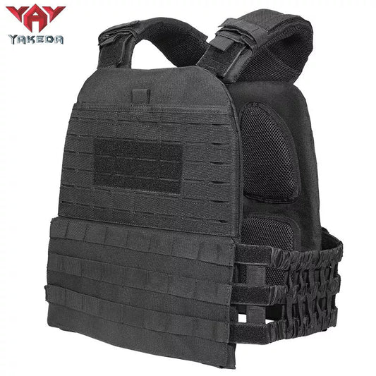 Tactical combat vest in military green with adjustable waist for outdoor training