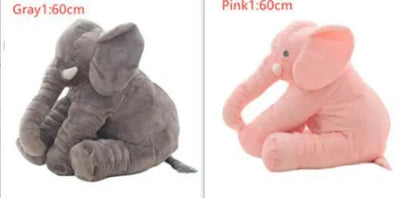 Elephant doll pillow baby comfort sleep toy in short plush with PP cotton filling, 60cm and 40cm sizes