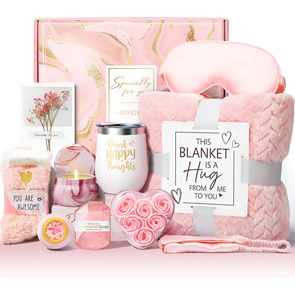 Aromatherapy bath gift set in modern simplicity packaging measuring 27x23x13cm