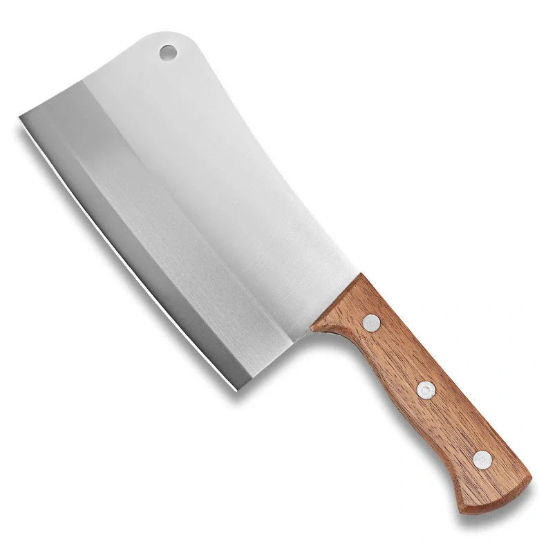 Premium stainless steel kitchen machete knife with ergonomic handle for comfortable slicing and dicing