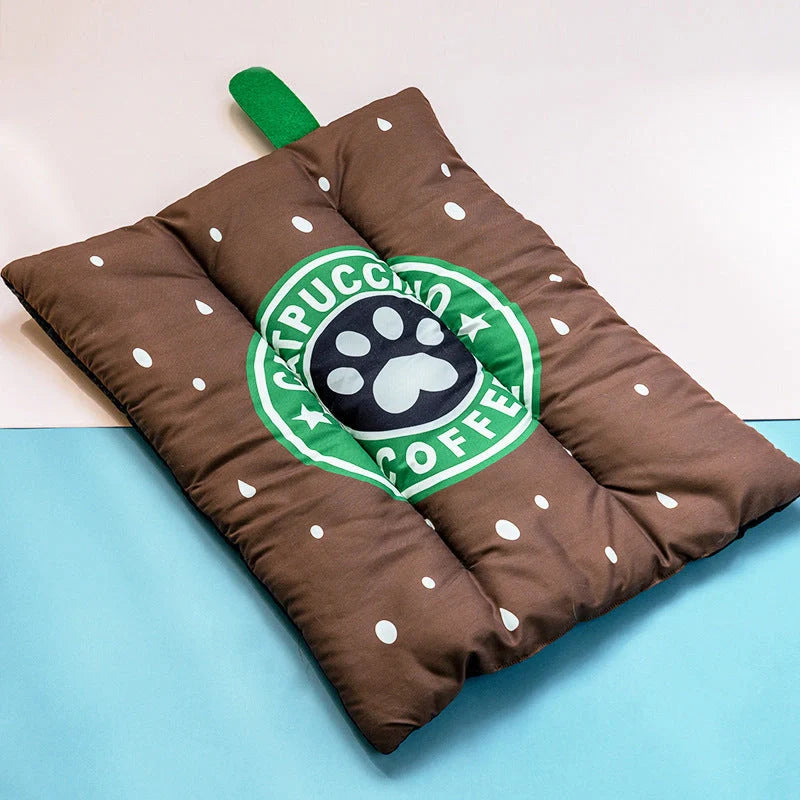 Ice Silk Pet Cooling Mat in various summer fruit designs, perfect for keeping your pet cool and comfortable during the summer.