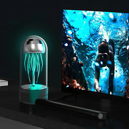 Jellyfish-shaped Bluetooth speaker with colourful LED lights and 28cm height