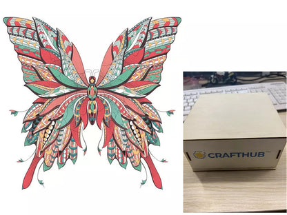 Animal Puzzle Craft Hub A3 Size Wooden Box for puzzle storage and organization