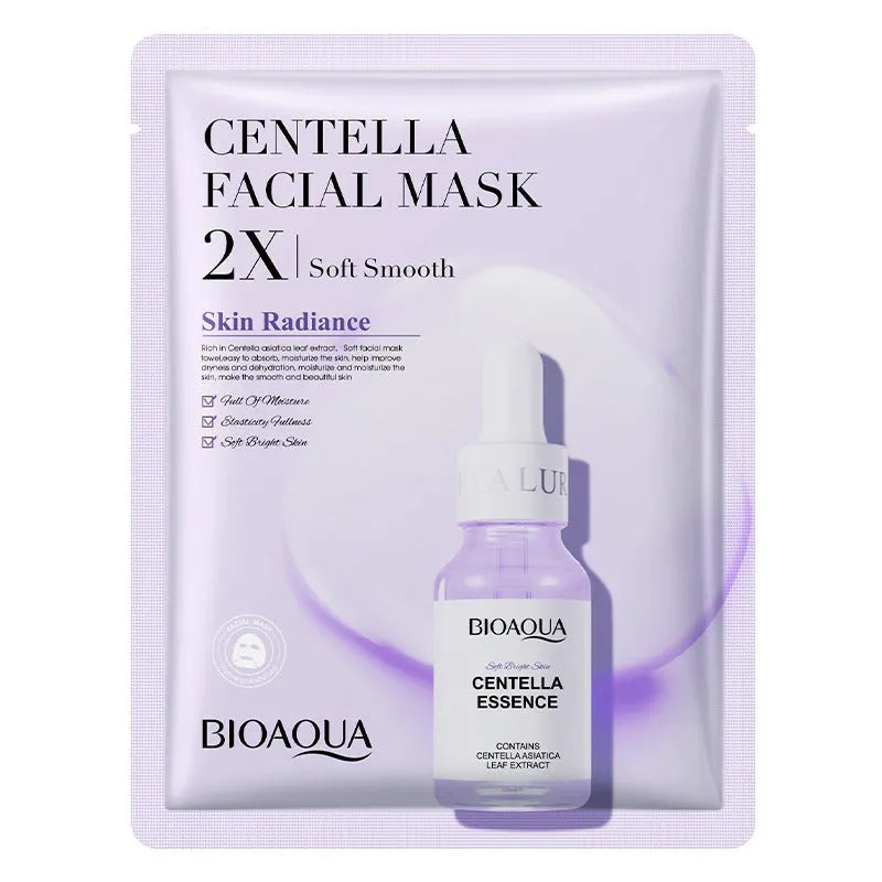 Collagen and hyaluronic acid facial sheet mask set with four variant packages showing 30g gel masks
