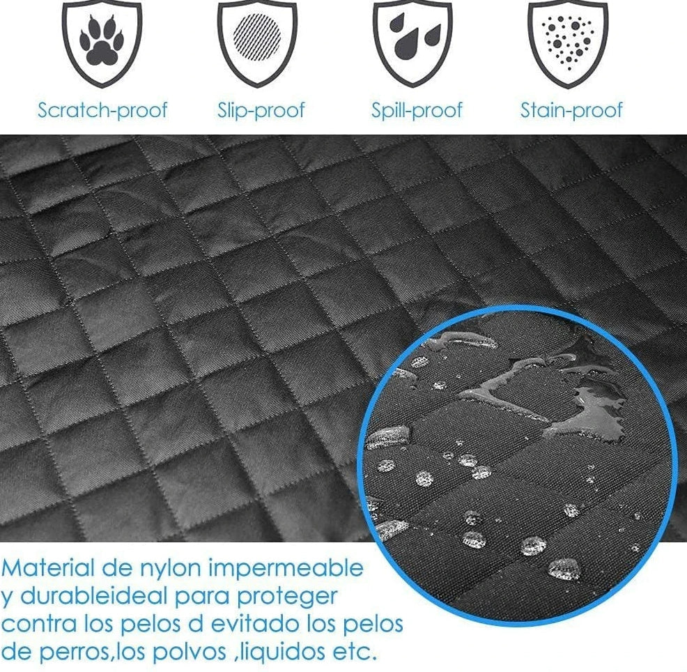 Waterproof dog car boot mat with storage bag and anti-skid net in vehicle