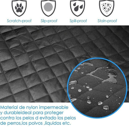 Waterproof dog car boot mat with storage bag and anti-skid net in vehicle