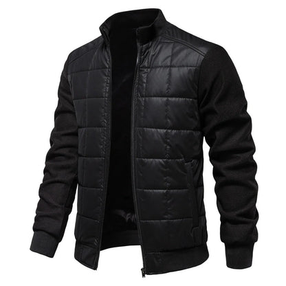 Men's stylish winter stand collar zipper jacket in various colors