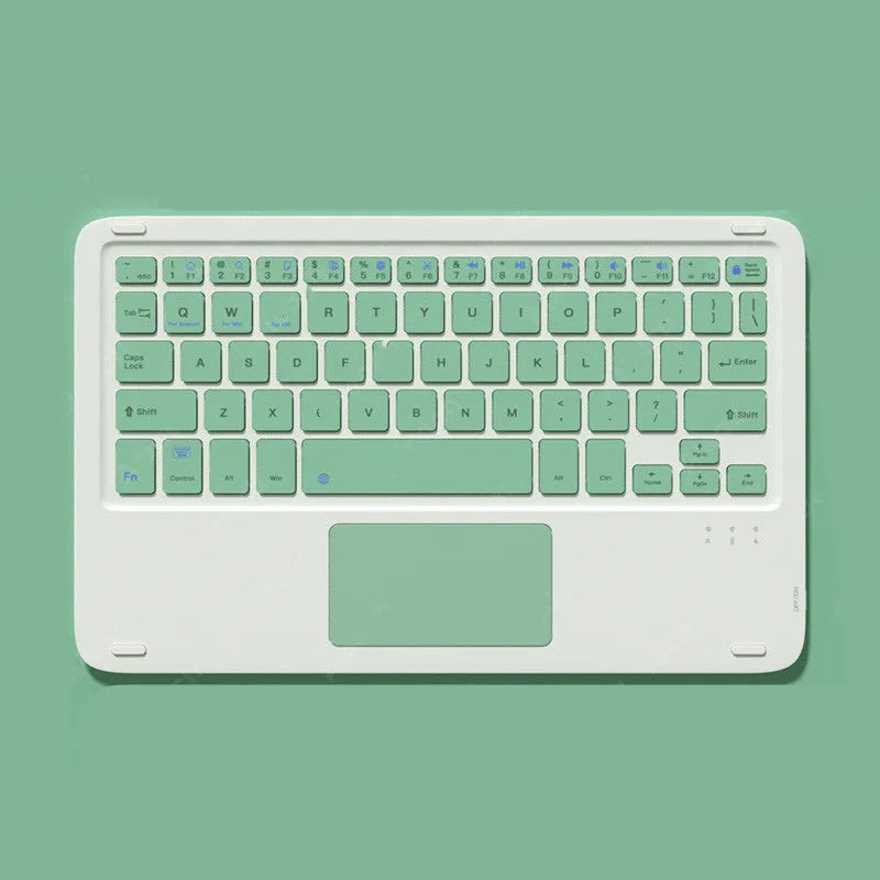 Bluetooth wireless keyboard and mute mouse set in compact 24.8cm design with charging cable
