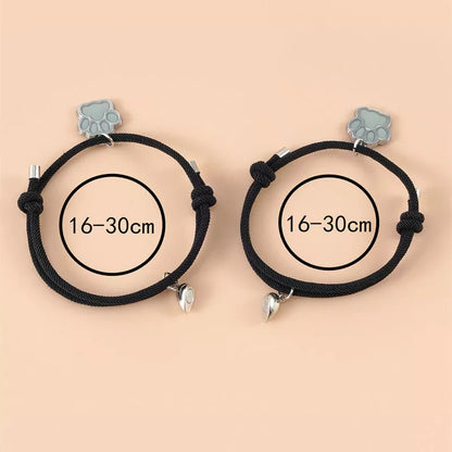 Adjustable luminous dog claw pendant bracelet with magnetic buckle in green and blue