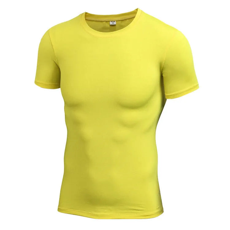 Men's solid colour short sleeve shirt in quick-drying polyester available in multiple sizes
