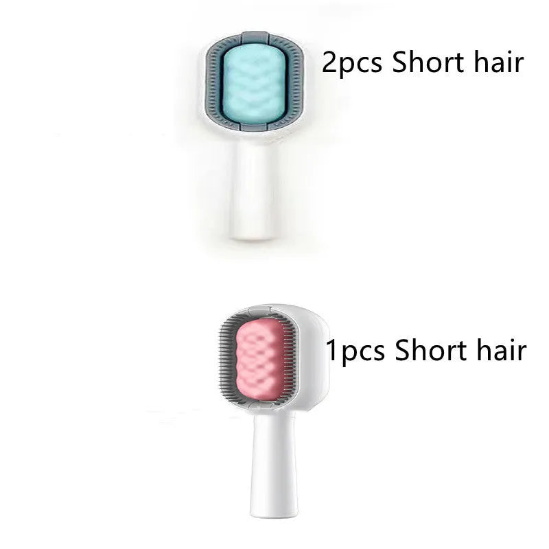 Green plastic pet hair removal comb with disposable wipes for cats and dogs