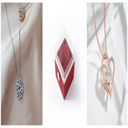 Elegant four-leaf clover necklace with magnetic and detachable design for versatile styling