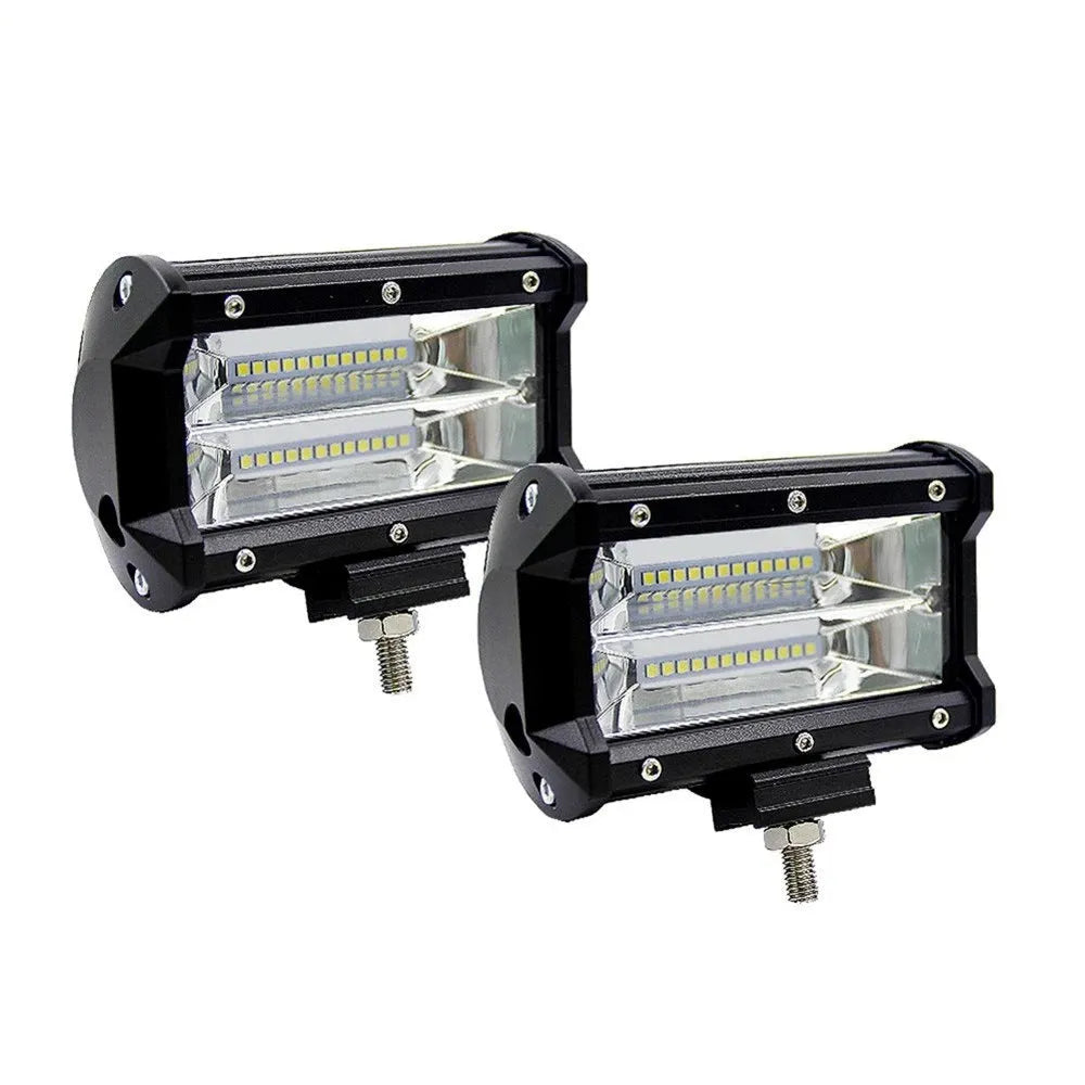5-inch black LED work lamp for off-road vehicles with 24 LEDs and bracket mount