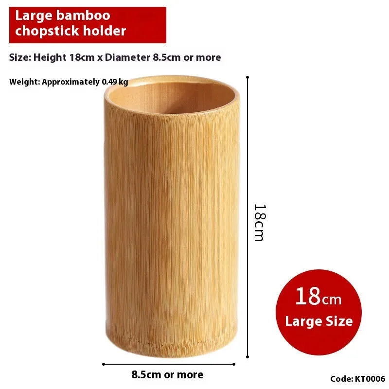 Bamboo chopsticks holder with creative styles, measuring 12-18cm in length, for portable utensil storage