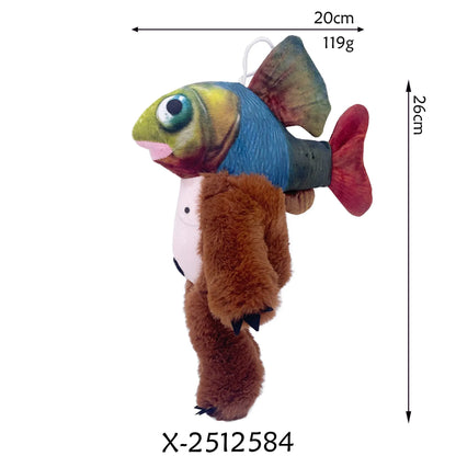 Shark figurine peripheral cotton plush toy in a humorous animal character design