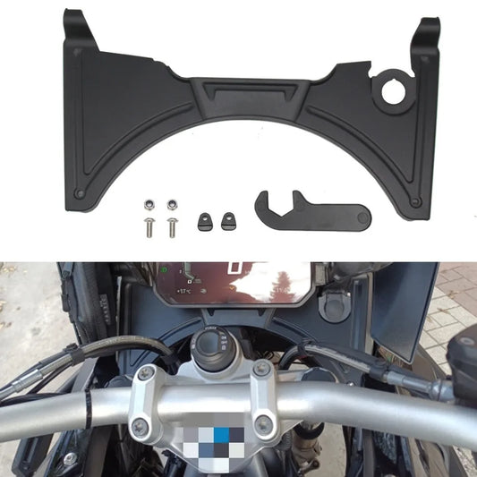 BMW R1250GS motorcycle cockpit fairing MO-CH003 in black with direct-fit installation hardware