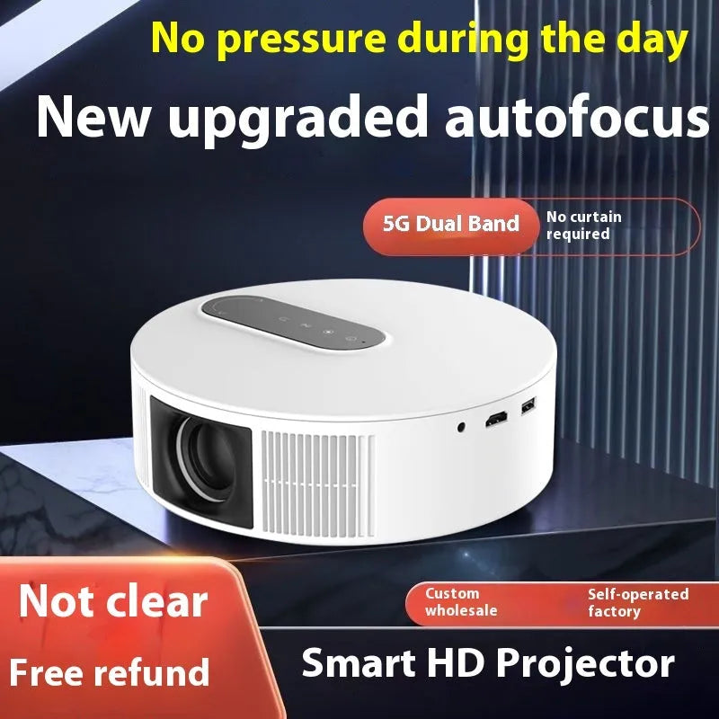 HD Smart Projector for Home Cinema with 720p Resolution and 200LM Brightness, White Colour with Customisable Options