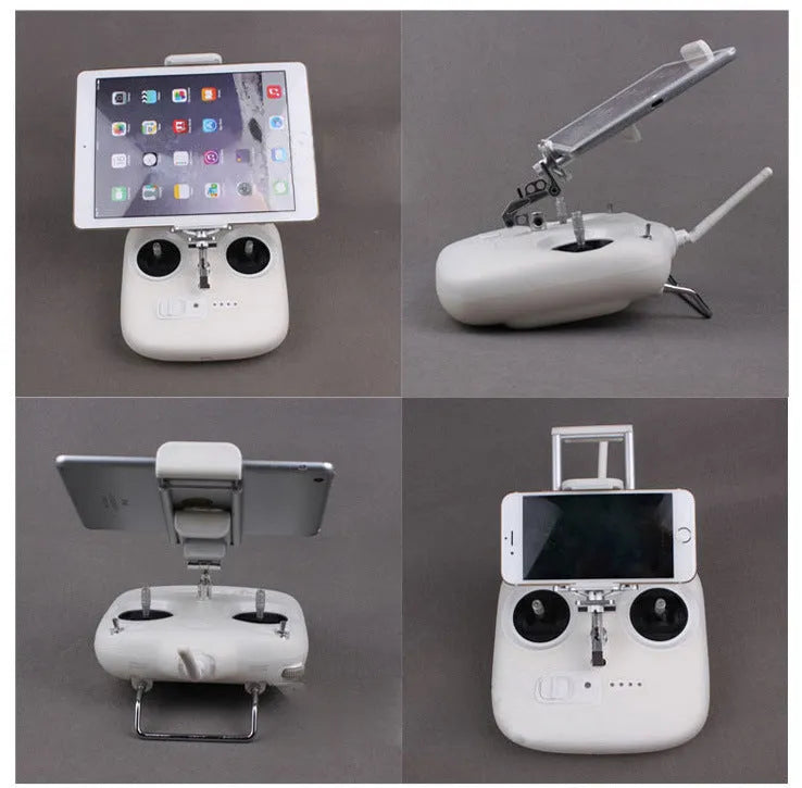 Silver universal mobile phone holder with remote control lanyard for car model use