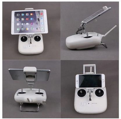 Silver universal mobile phone holder with remote control lanyard for car model use