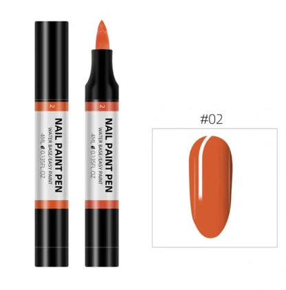 24 color water-based nail polish painting pen for 3D nail art designs