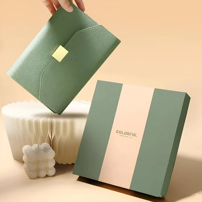 Loose leaf notebook with PU cover in brown, blue, green or gray, A5 or A6 size, 100 sheets of 80gsm wood-free paper.