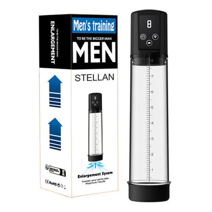 Electric male masturbation pump device in diqiao colour made from ABS and TPE materials.