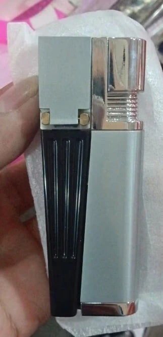 Foldable metal pipe lighter with stash compartment, eco-friendly and durable design