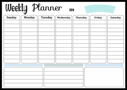 A3 Magnetic Soft Whiteboard Calendar Fridge Magnet with customizable styles for home or office organization