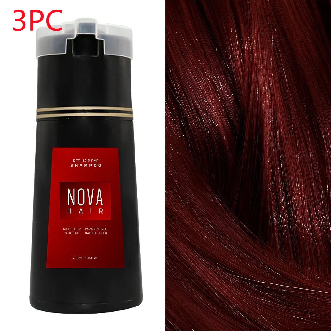Natural 3-in-1 Hair Dye Shampoo for fast, lasting color and hair care