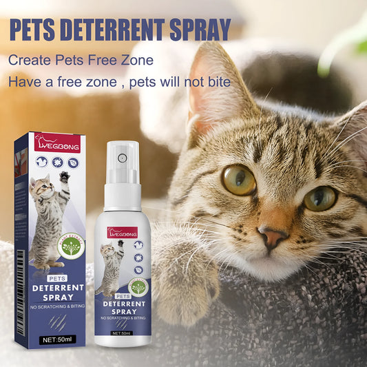 50ml pet behaviour correction spray bottle in box to prevent scratching of doors and sofas by dogs and cats
