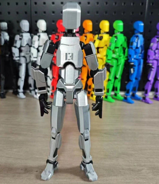 Versatile multi-jointed robotic action figure with customizable posing and design capabilities