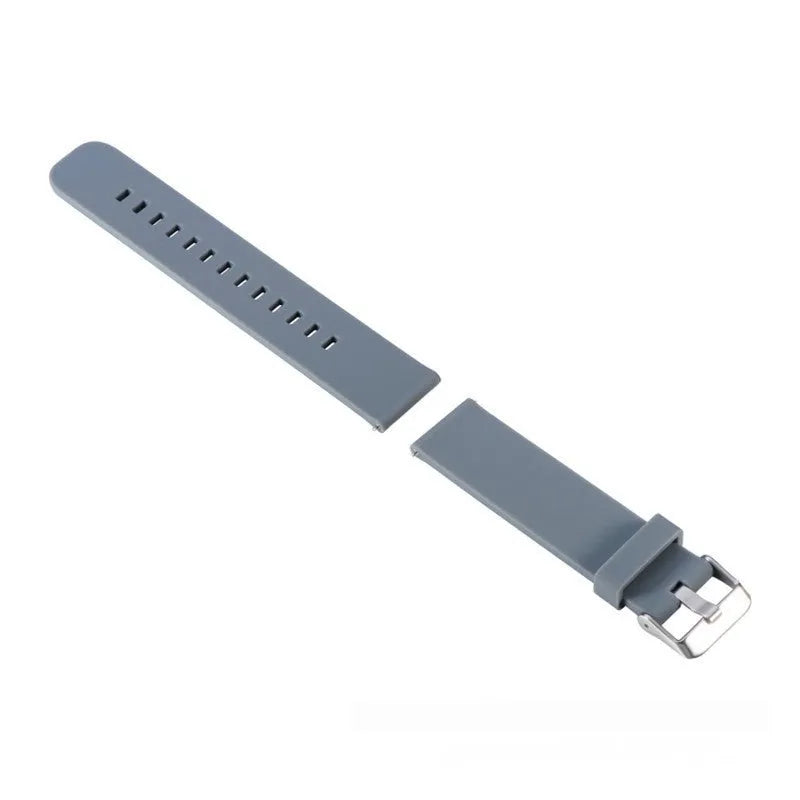 Jiaming Forerunner 245 silicone replacement watch strap with straight buckle in solid colour