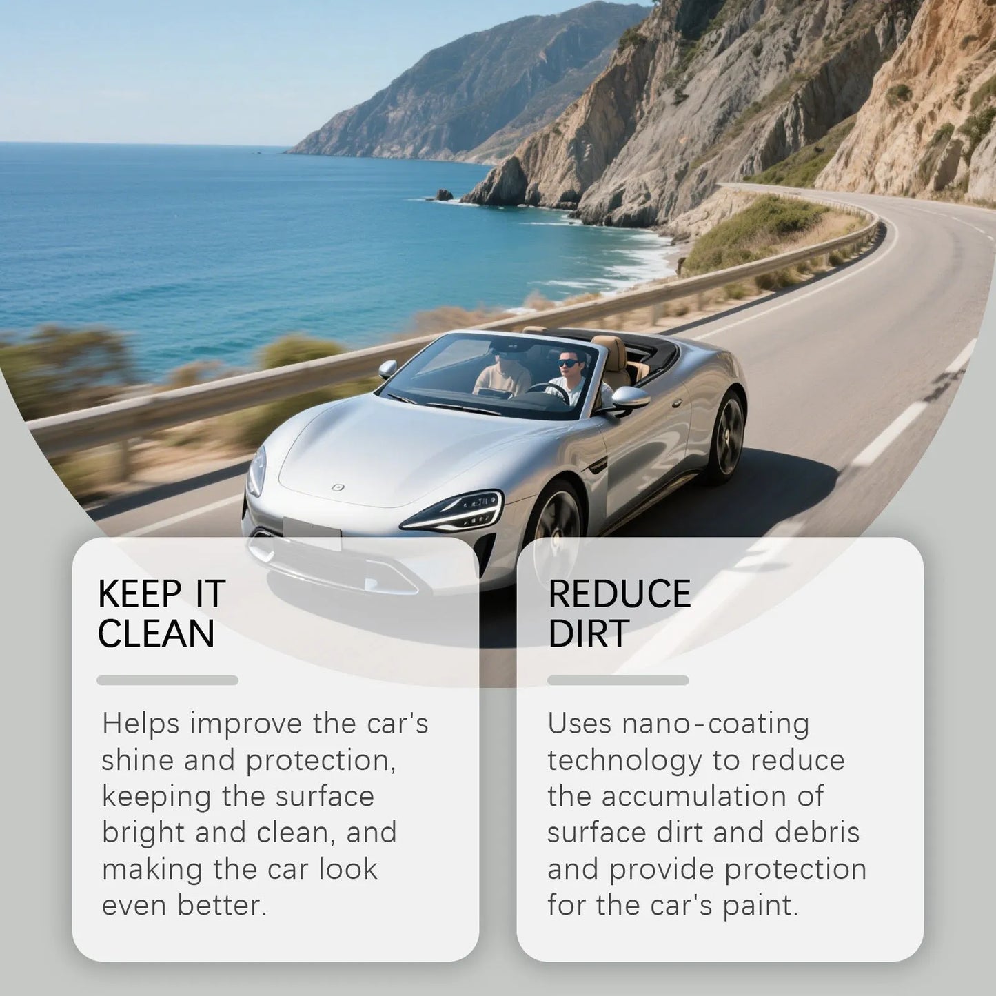 120ml ceramic coating spray bottle for vehicle paint protection with anti-fading properties