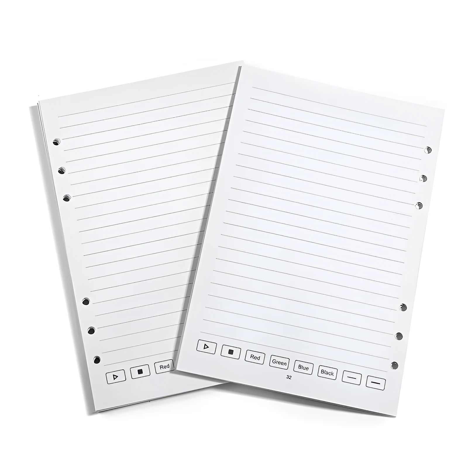 Zodiac Forest spiral notebook refill paper pack with 64 sheets and 9 writing refills