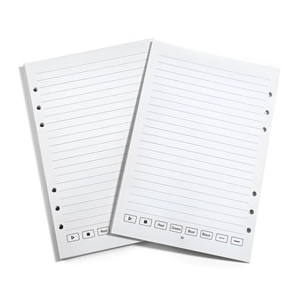 Zodiac Forest spiral notebook refill paper pack with 64 sheets and 9 writing refills