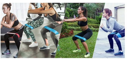Durable rubber resistance bands for glutes, yoga, and pilates workouts in various colors