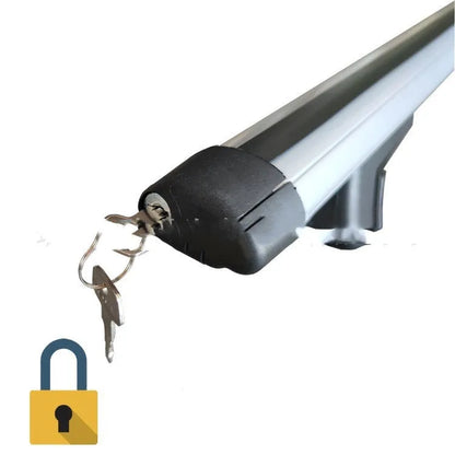 Alloy SUV roof rack crossbar modification kit with two bars, for split longitudinal pole vehicles.
