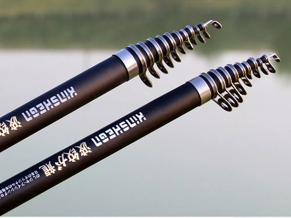 Corrugated Longji Fishing Rod Set with light hard carbon construction and fishing reel