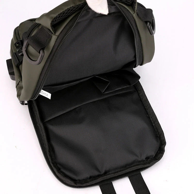 Versatile Crossbody Bag for Men with Multifunctional Design, Nylon Construction, and Dedicated Interior Pockets